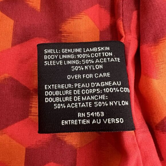 Cole Haan Lamb Leather Moto Jacket Zip Front Collarless Tan Nude Brown Women’s M - Picture 10 of 12